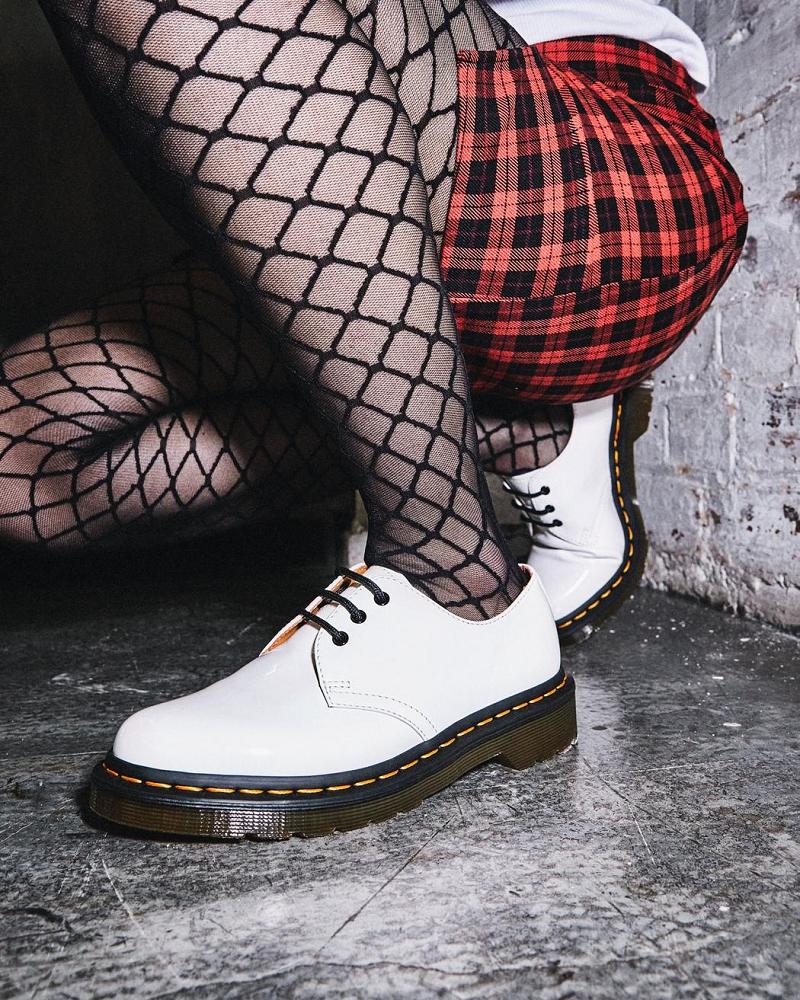 Dr Martens 1461 Lak Leren Oxford Schoenen Dames Wit | NL 431BEX